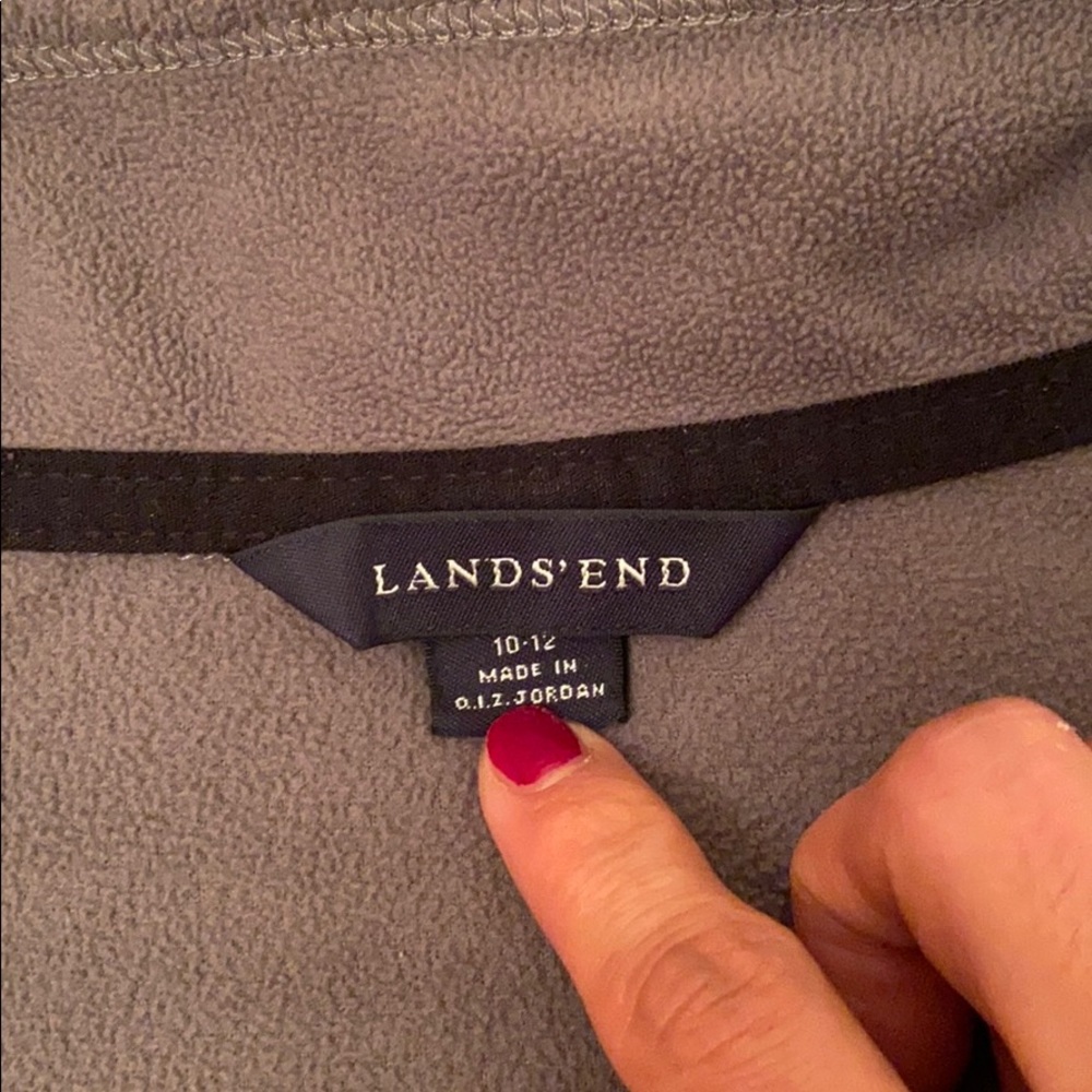 2 for $4 Land’s end gray fleece sweater -M